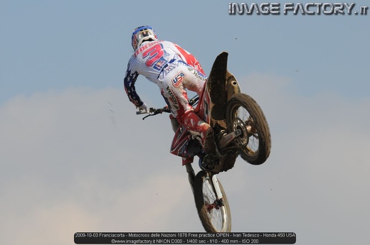 2009-10-03 Franciacorta - Motocross delle Nazioni 1878 Free practice OPEN - Ivan Tedesco - Honda 450 USA